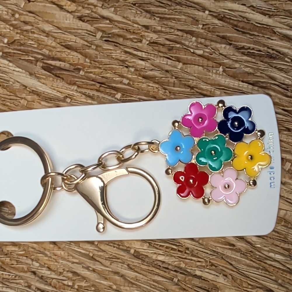 Flower Enamel Bag/Backpack/Key Charm